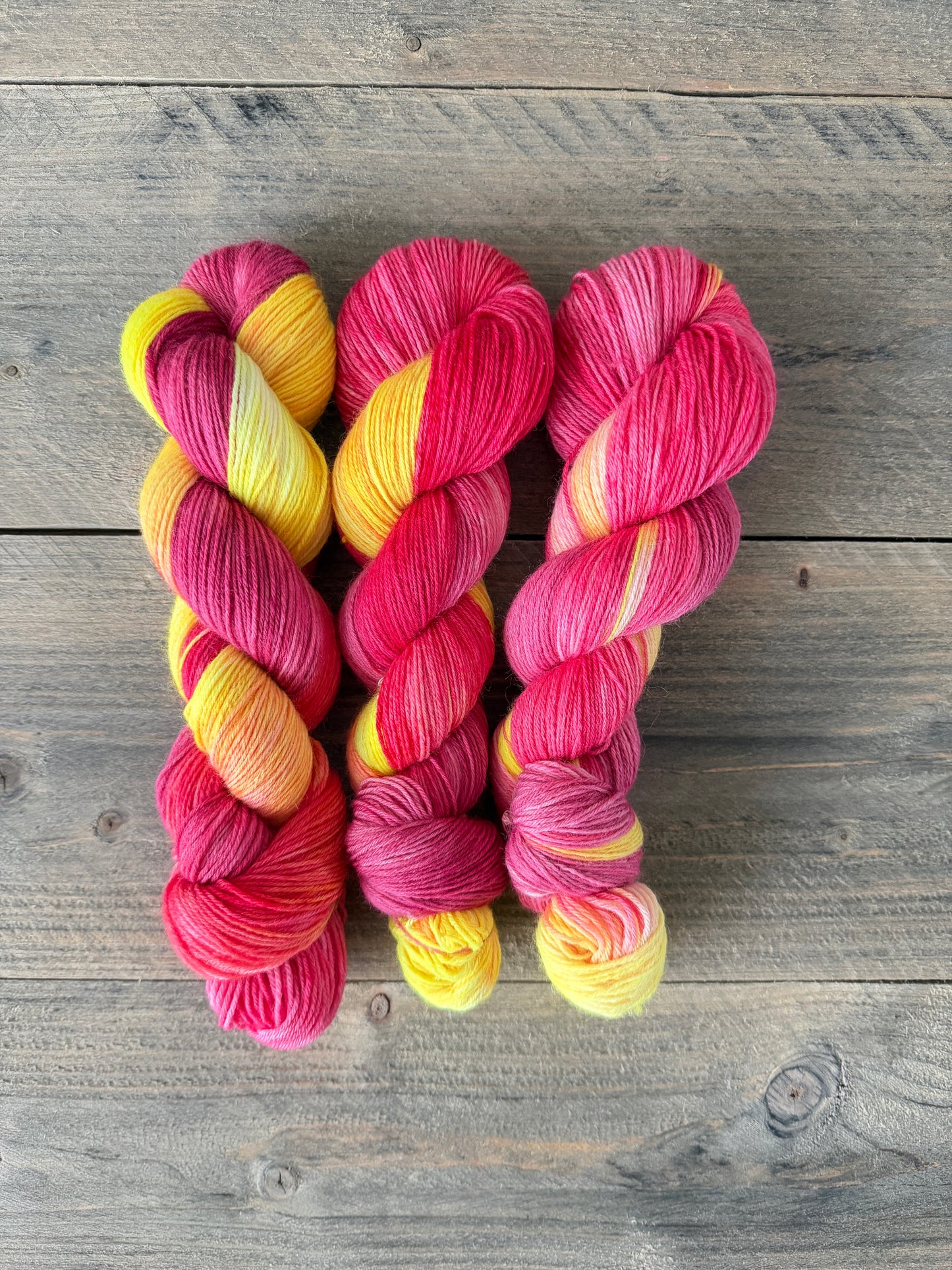 Hand Dyed yarn by Stoncusknit colour 6