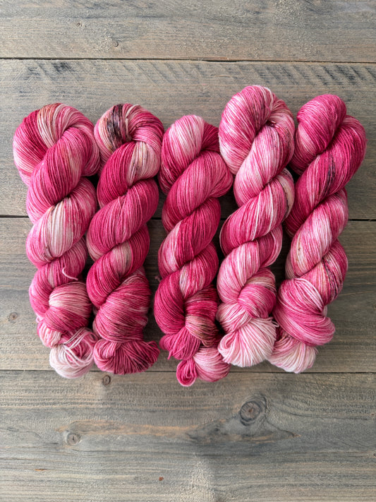 Hand dyed yarn by Stoncusknit colour 3