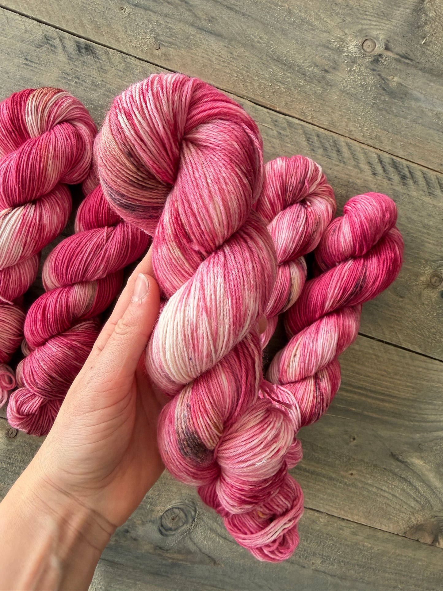 Hand dyed yarn by Stoncusknit colour 3