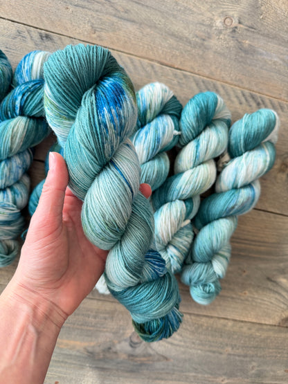 Hand dyed yarn by Stoncusknit colour 13
