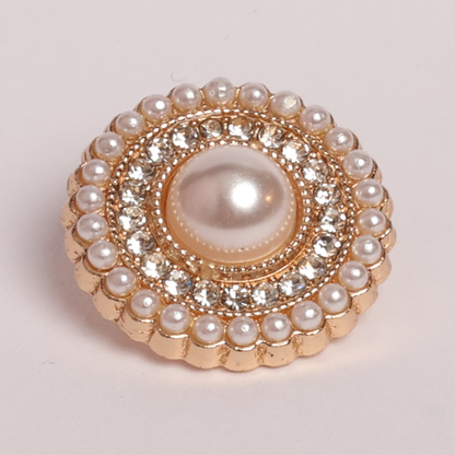 Metal Gold Pearl Buttons